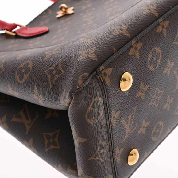Louis Vuitton Monogram Flower Tote Coquelicot Red Canvas Bag - Picture 6 of 11